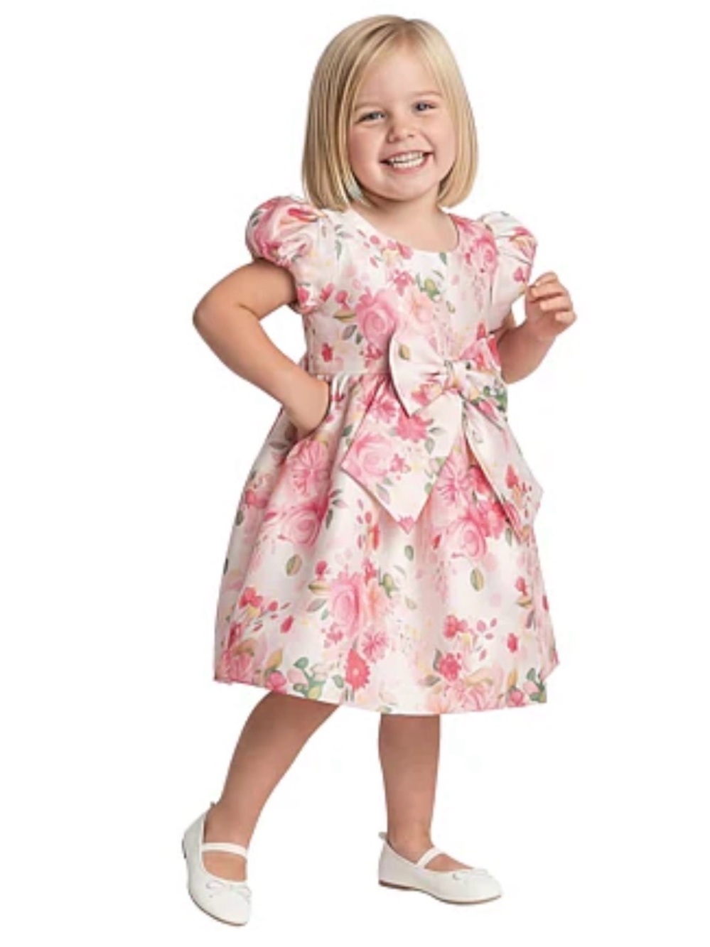 Bonnie Jean Baby Girls Short Sleeve A-Line Dress-Size 12 months
